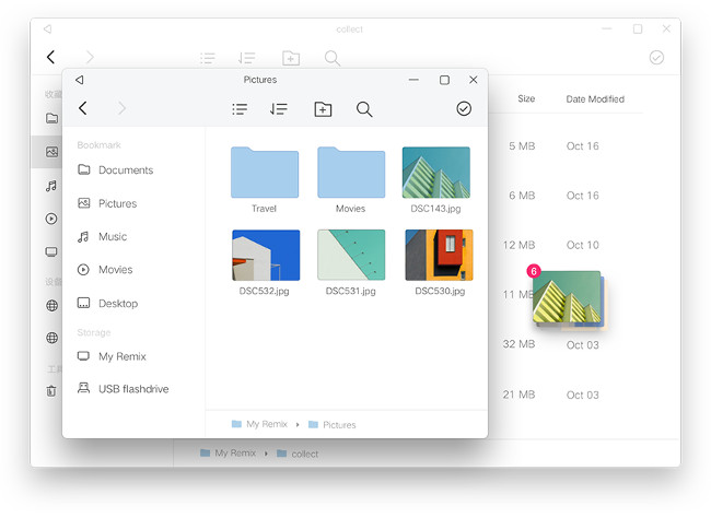 Remix OS for PC file manager